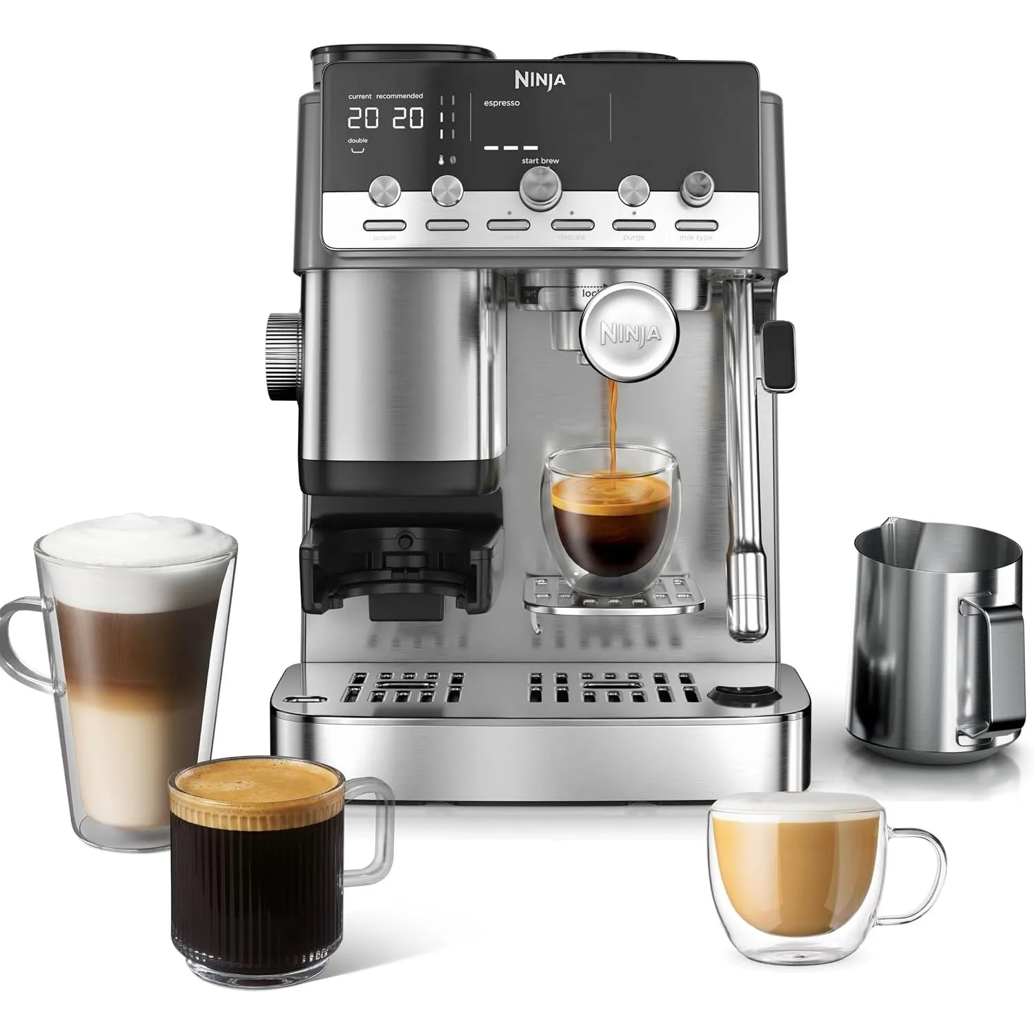 Ninja Luxe Café Mini Plus 2-in-1 Kaffeemaschine mit Auto-Milchsystem