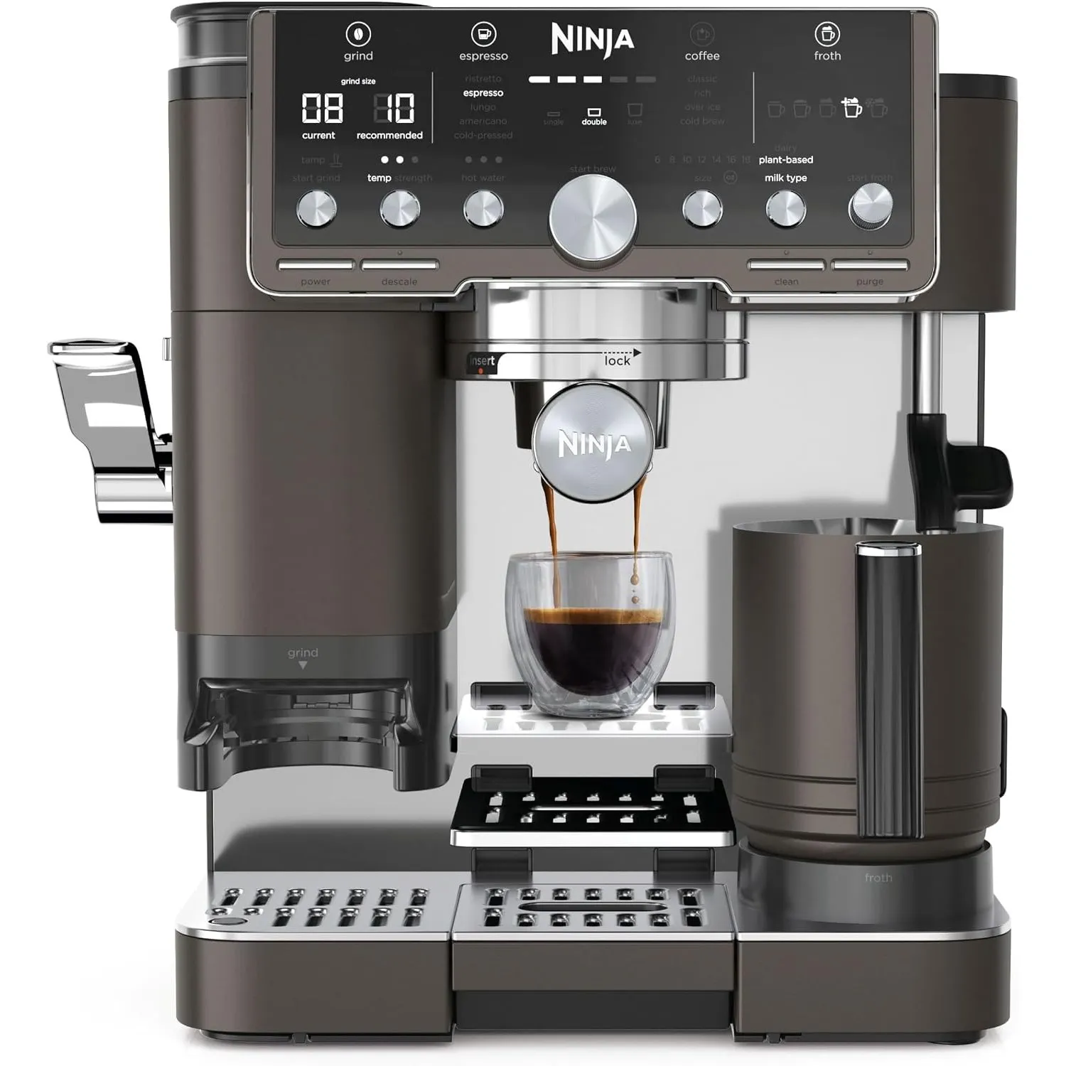 Ninja Luxe Pro 3-in-1-Kaffeemaschine mit Mahlwerk, ES701EUBR