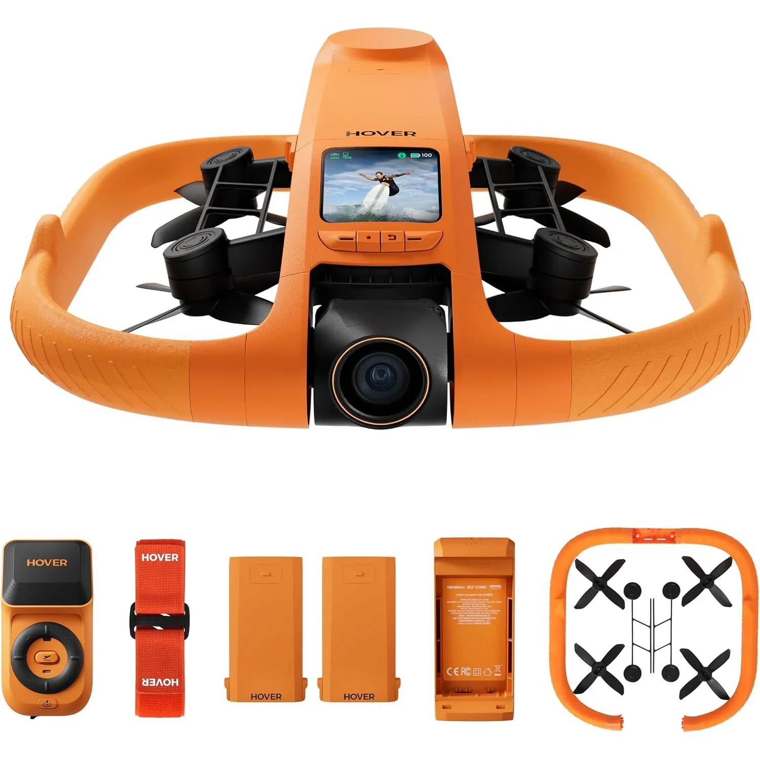 HOVERAir AQUA Flugkamera, IP67 Wasserdichte Follow-Me Drohne, Fly More Set
