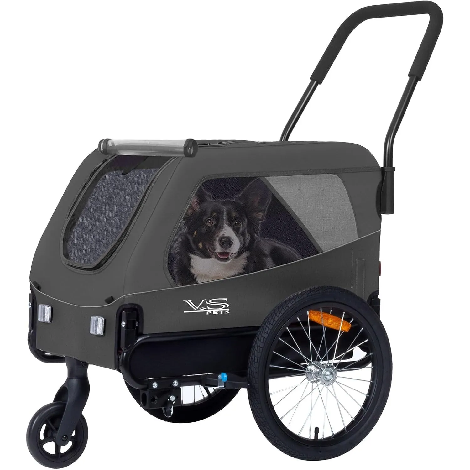 Tiggo VS Medium Hundeanhänger & Buggy 2in1 Fahrradanhänger Hundebuggy Jogger für Hunden bis 23kg