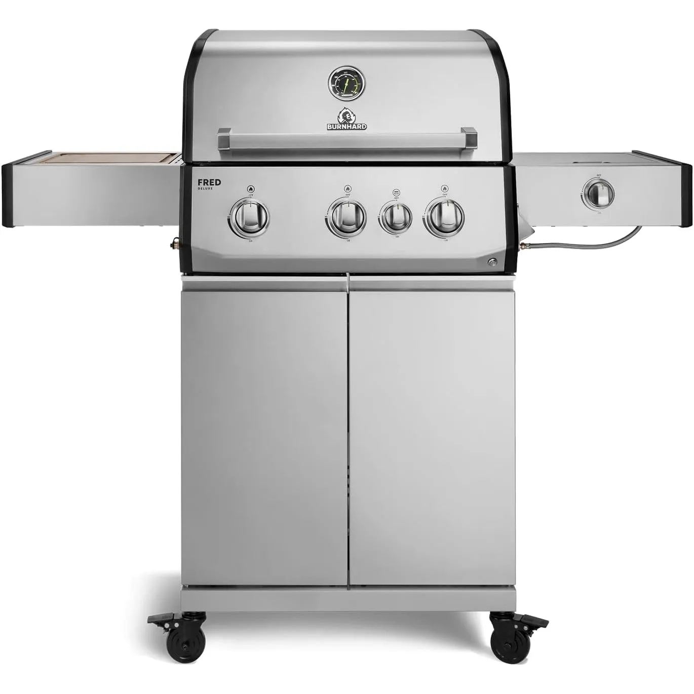 BURNHARD® Gasgrill 2 Edelstahl-Stabbrenner à 3,75 kW, 1 Infrarot-Keramikbrenner 3,75 kW, Infrarot-Keramikheckbrenner 3,…