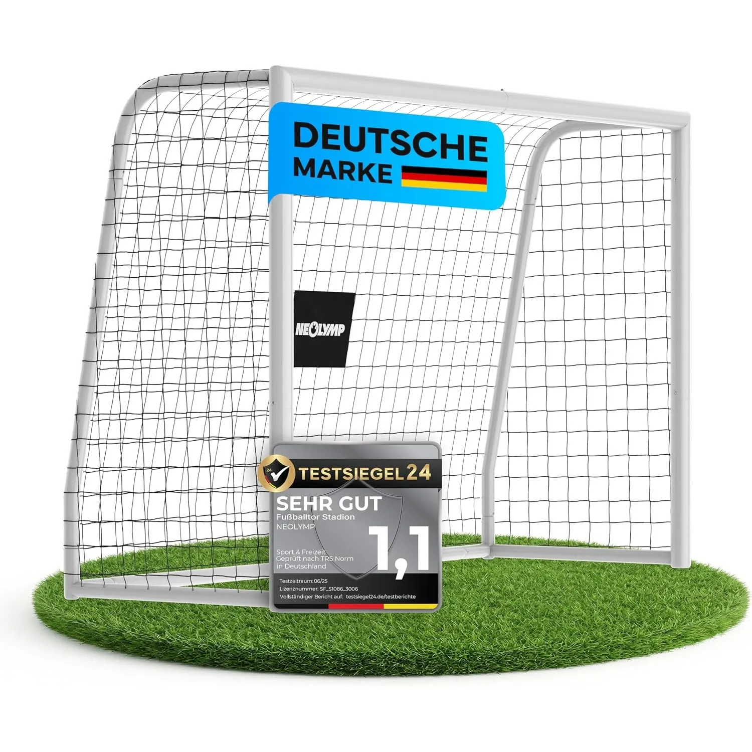NEOLYMP Fußballtor für Garten – Robustes Stadion-Tor aus Metall, korrosionsgeschützt – Wetterfestes Fußballtor Kinder O…