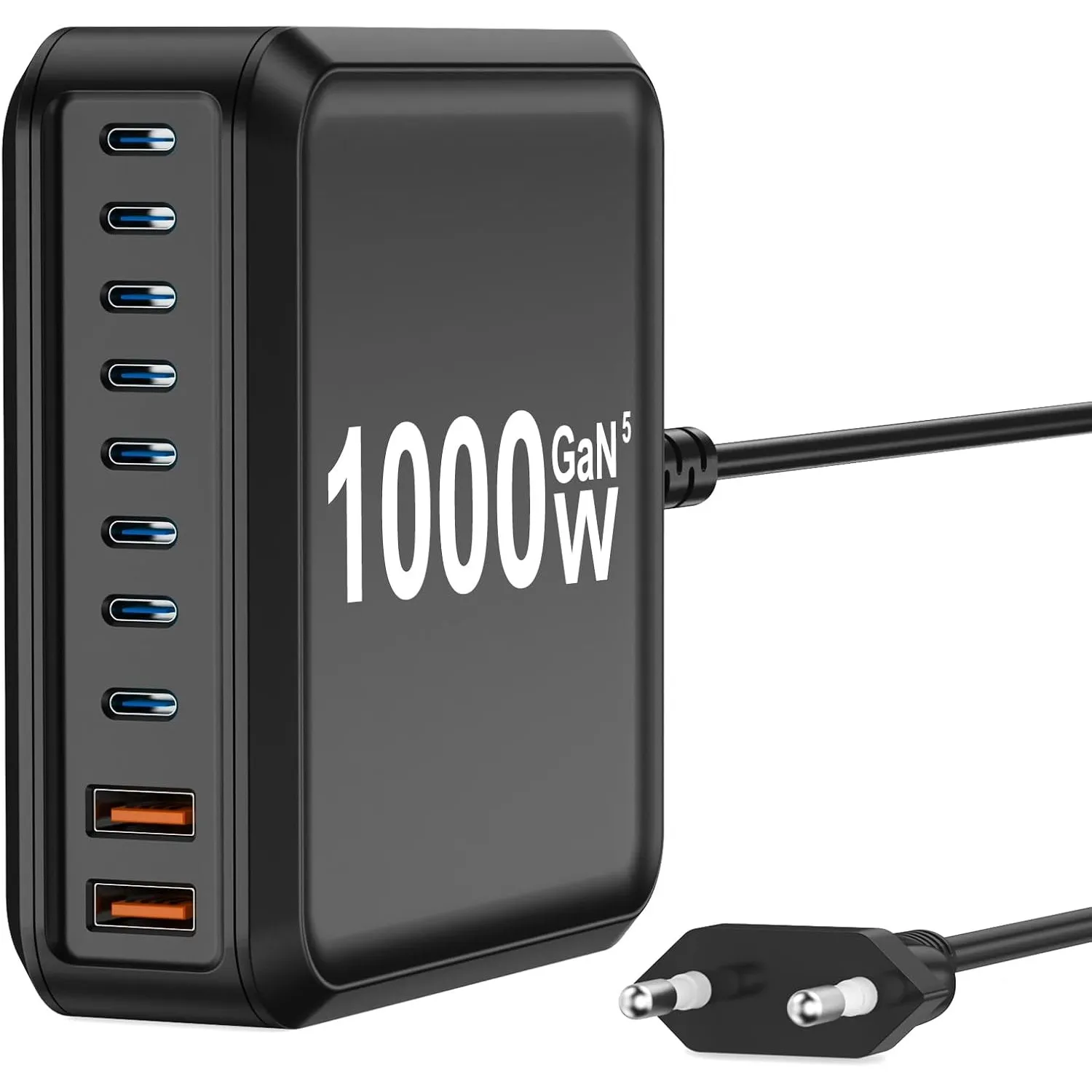 1000W USB C Ladegerät Mehrfach, GaN V 10 Ports USB Ladegerät Mehrfach, 1000W 10-Port Schnellladegerät Kompatibel mit Ma…