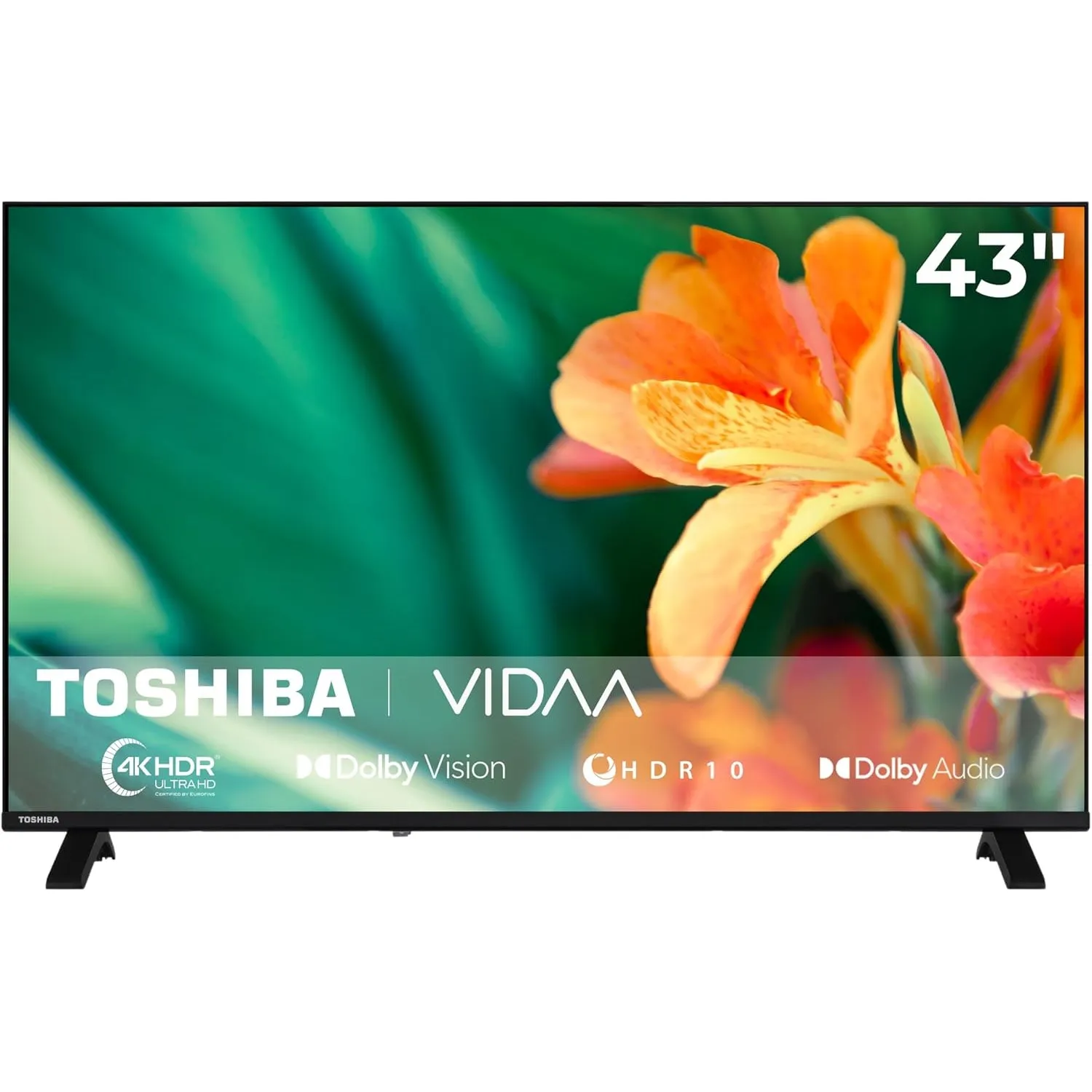 Toshiba 43UV1563DDW Fernsheer 43 Zoll VIDAA Smart TV mit 4K UHD Auflösung