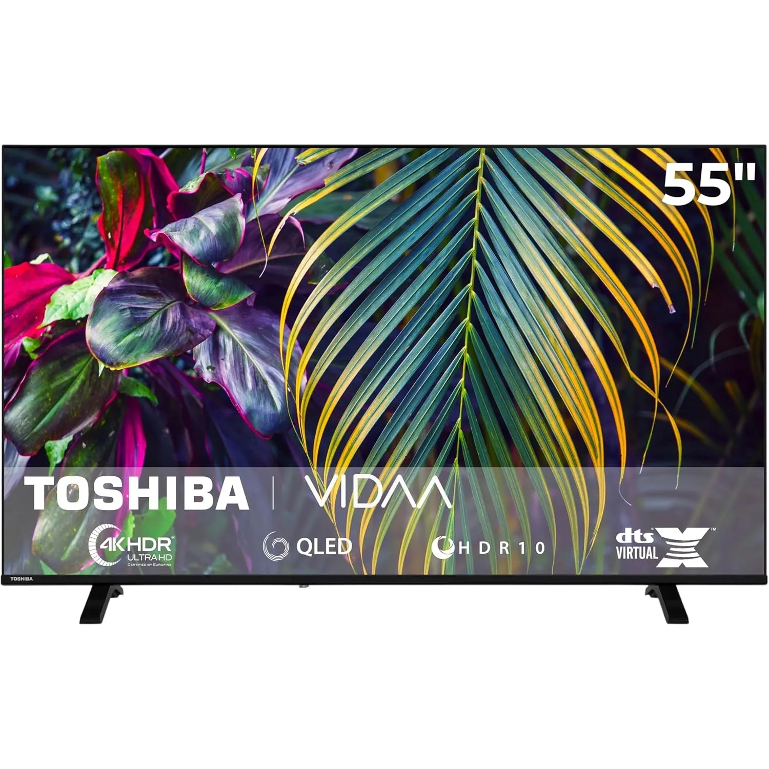 Toshiba 55QV1563DDW QLED Fernseher 55 Zoll VIDAA Smart TV 4K UHD Auflösung
