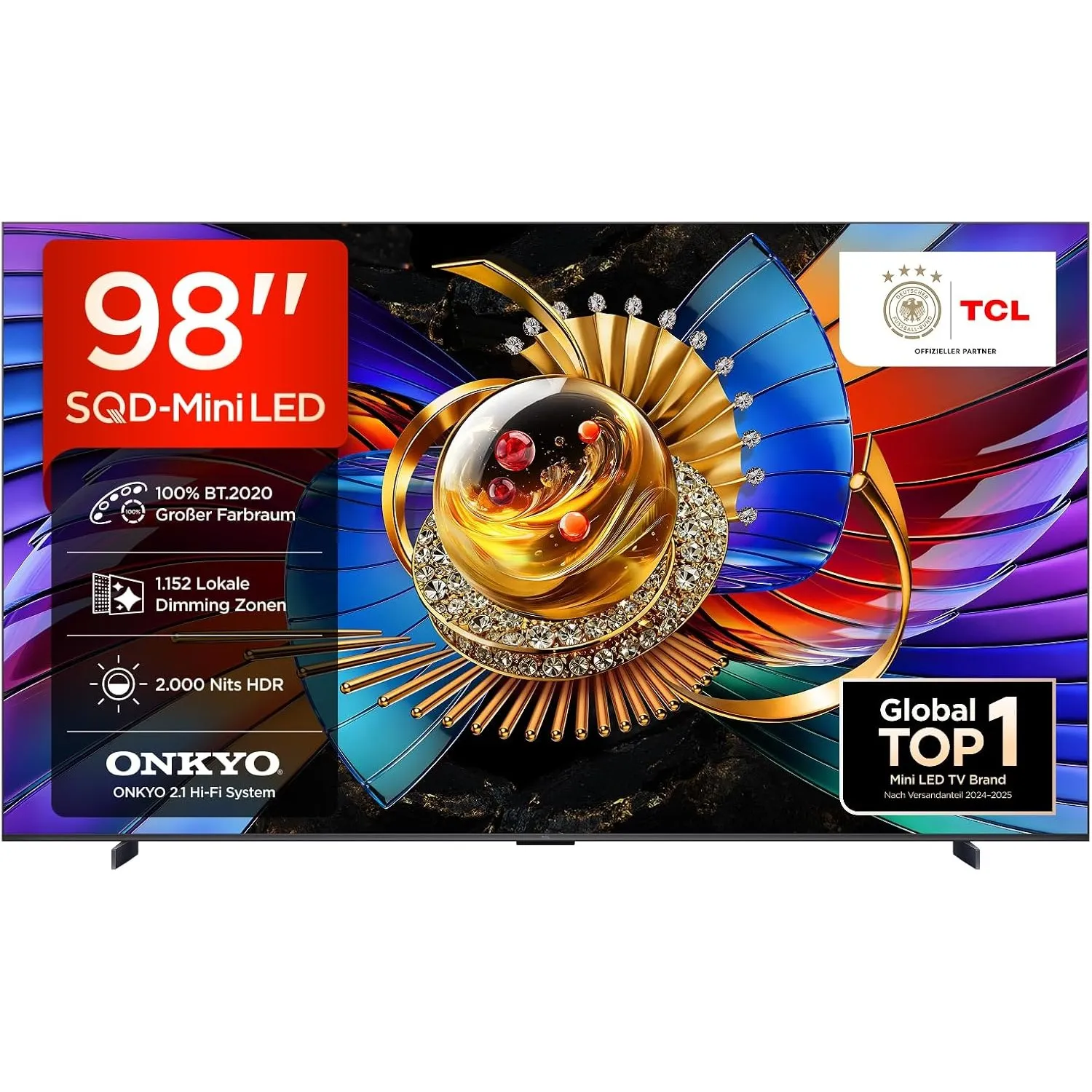 TCL 98Q7D Pro SQD-Mini LED 98 Zoll Fernseher, 4K Smart TV, Google TV
