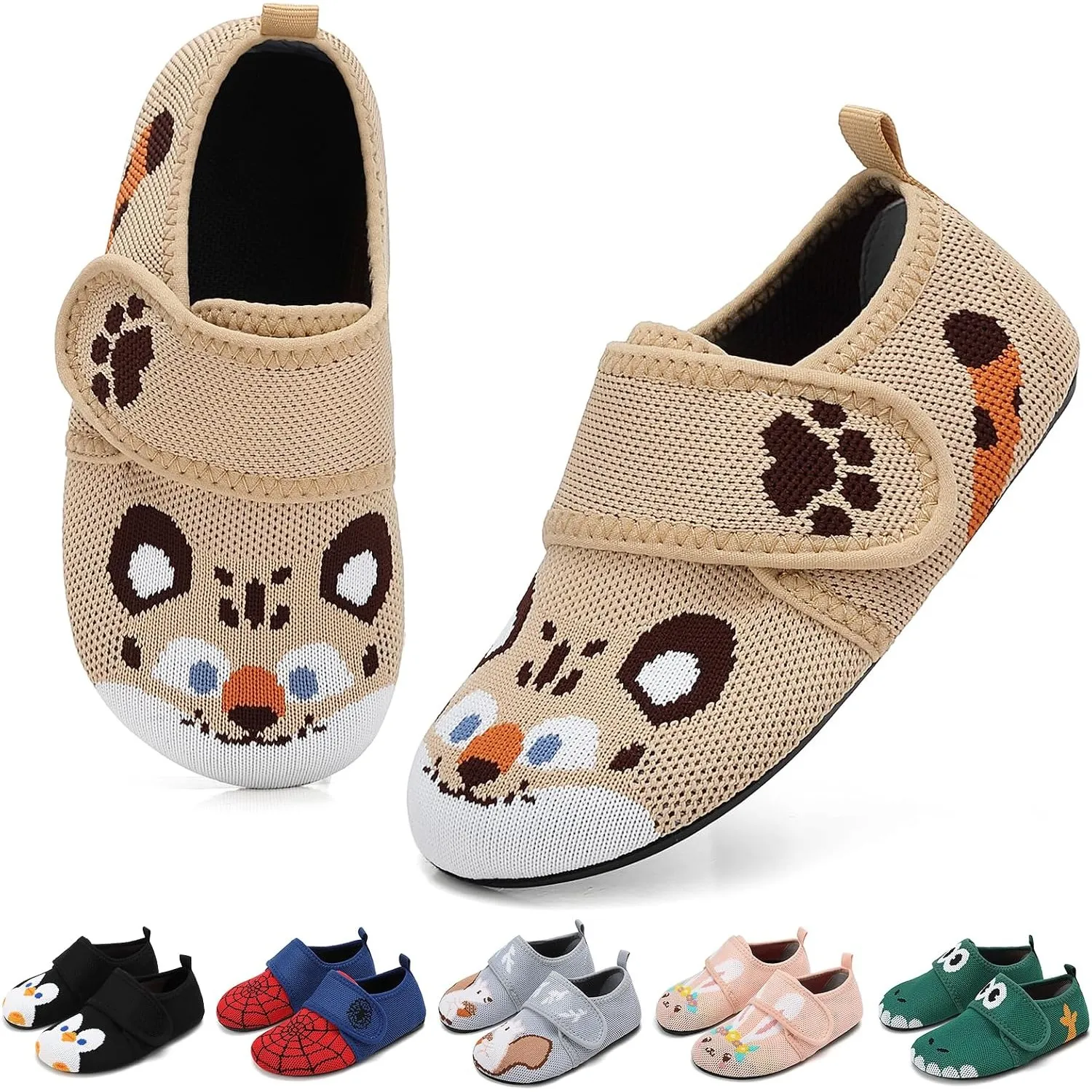 VOLHAL Hausschuhe Kinder Junge Mädchen Barfussschuhe Pantoffeln Lauflernschuhe Rutschfest Kindergarten für Atmung sakti…