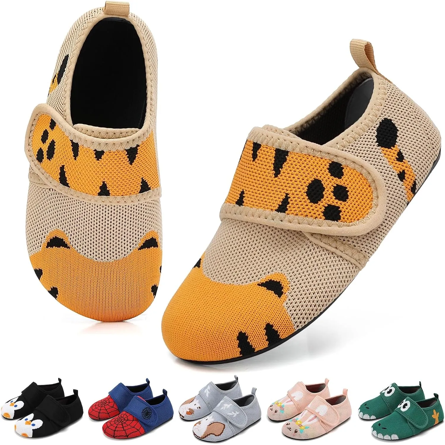 VOLHAL Hausschuhe Kinder Junge Mädchen Barfussschuhe Pantoffeln Lauflernschuhe Rutschfest Kindergarten für Atmung sakti…