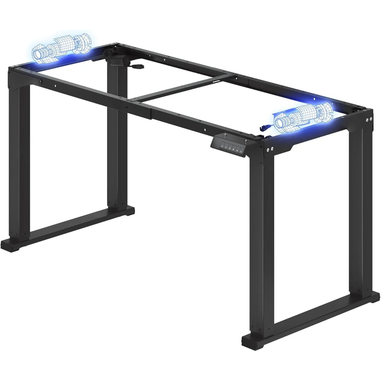 FLEXISPOT Höhenverstellbarer Schreibtisch Gestell 4-Bein | Dualmotor für besonders stabilen Stand, 71,5–118,5 cm höhenv…