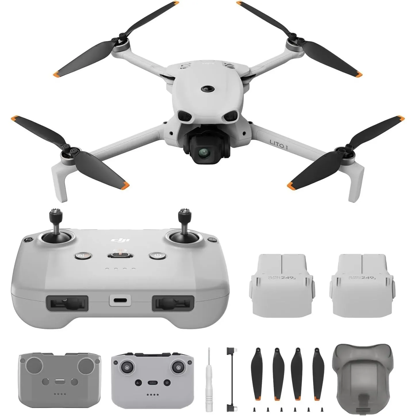DJI Lito 1 Combo mit 2 Akkus Bundle, Drohne mit 4K Kamera, Hinderniserkennung, ActiveTrack, 4K Video & 8K Foto, Leicht,…