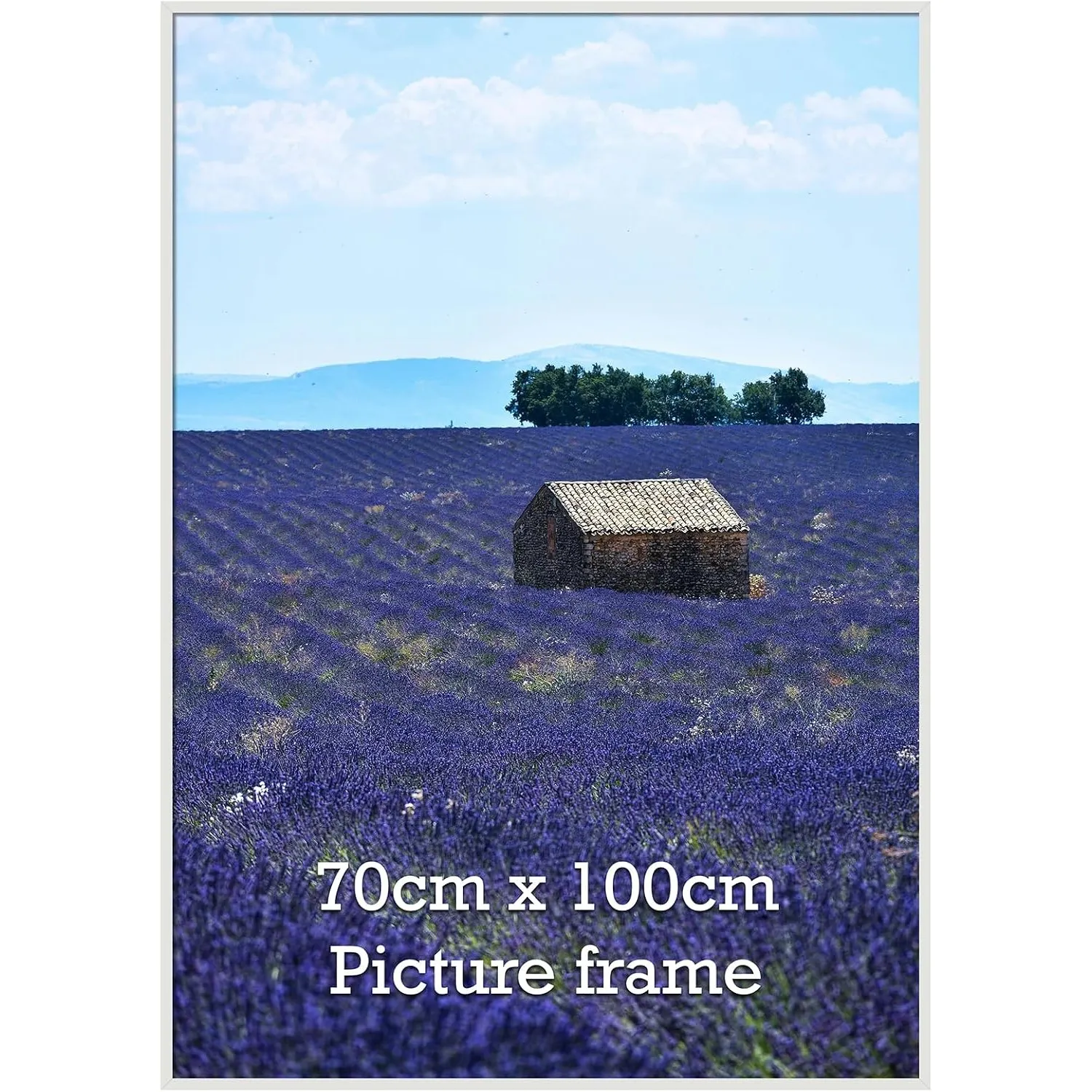 Bilderrahmen 70x100 cm 1 Stück weißer Fotorahmen, geeignet für 100x70 cm Fotos, Poster und Kunstwerke, passend zur Wand…