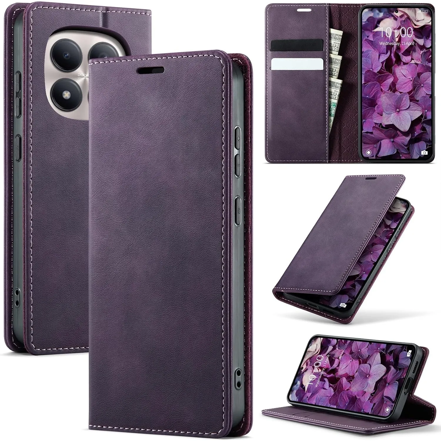 Handyhülle für Xiaomi Redmi Note 15 Pro 5G Hülle Premium Lederhülle Flip Case Magnet Tascher Kartenfach Standfunktion K…