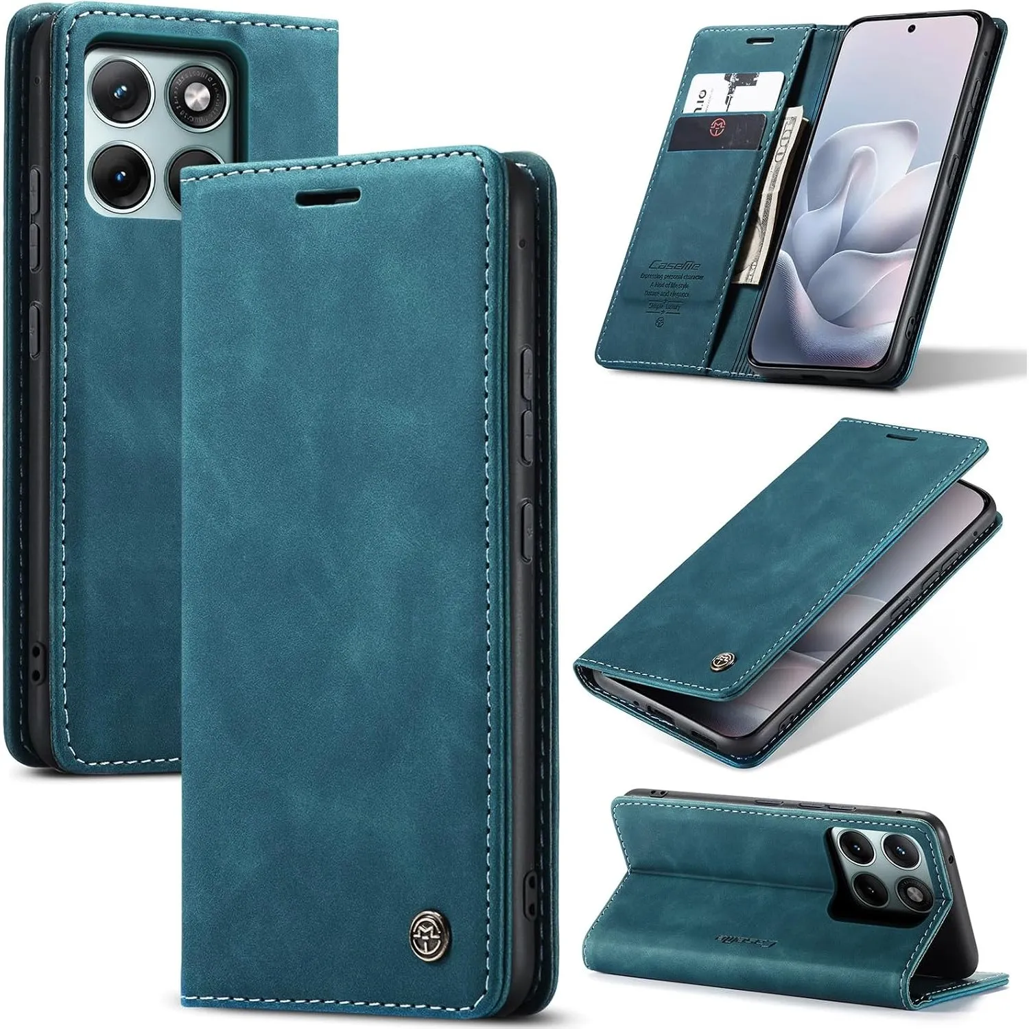 Handyhülle für Motorola Moto Edge 70 Fusion 5G Hülle Premium Lederhülle Flip Case Magnet Tascher Kartenfach Standfunkti…