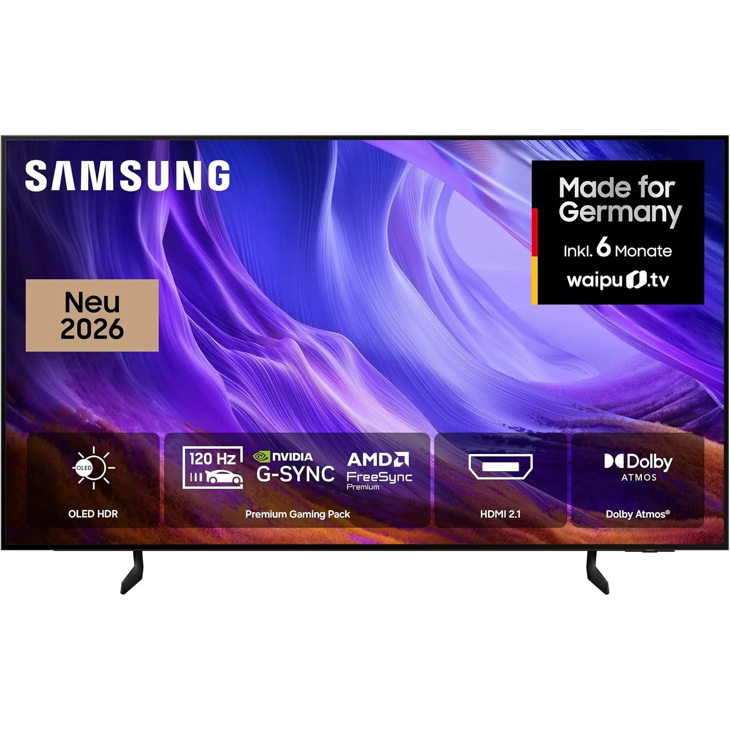 Samsung OLED S85H 4K 65 Zoll (163 cm), UHD Fernseher, OLED HDR, Premium Gaming Pack (NVIDIA G-SYNC & AMD FreeSync Premi…