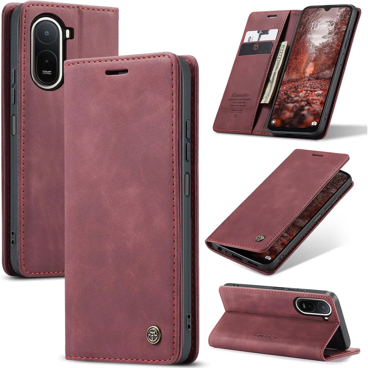 Handyhülle für Xiaomi Redmi A7 Pro 5G Hülle Premium Lederhülle Flip Case Magnet Tascher Kartenfach Standfunktion Klapph…