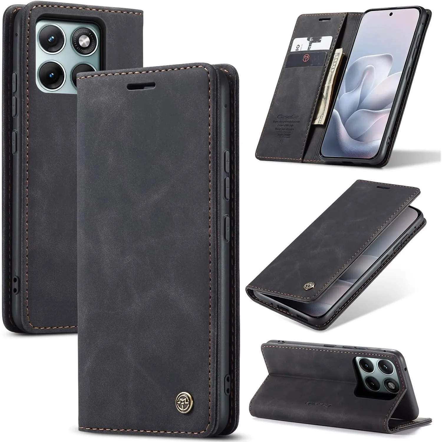 Handyhülle für Motorola Moto Edge 70 Fusion+ 5G Hülle Premium Lederhülle Flip Case Magnet Tascher Kartenfach Standfunkt…