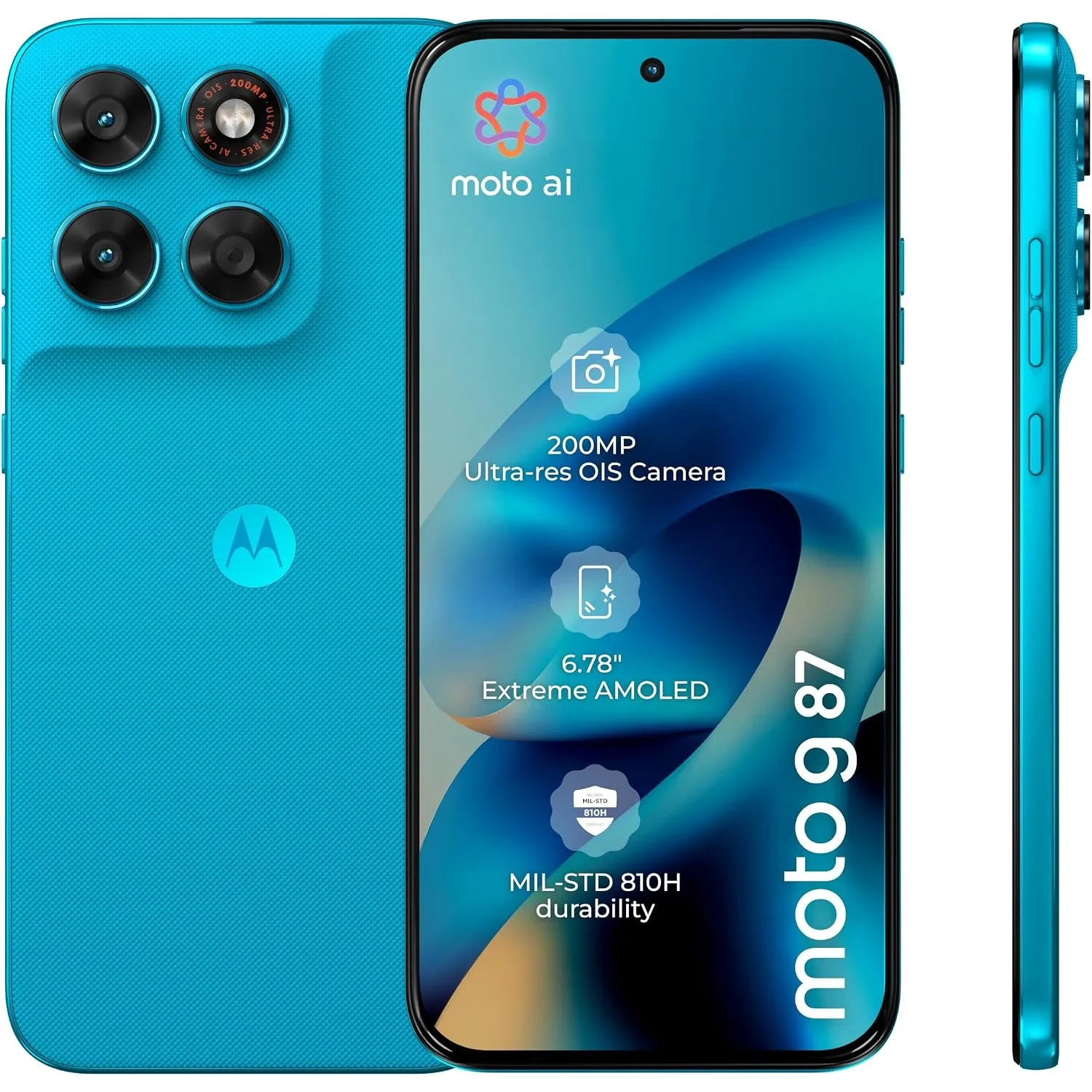 Moto g87 Smartphone 200-MP-Kamera 8-256GB türkis