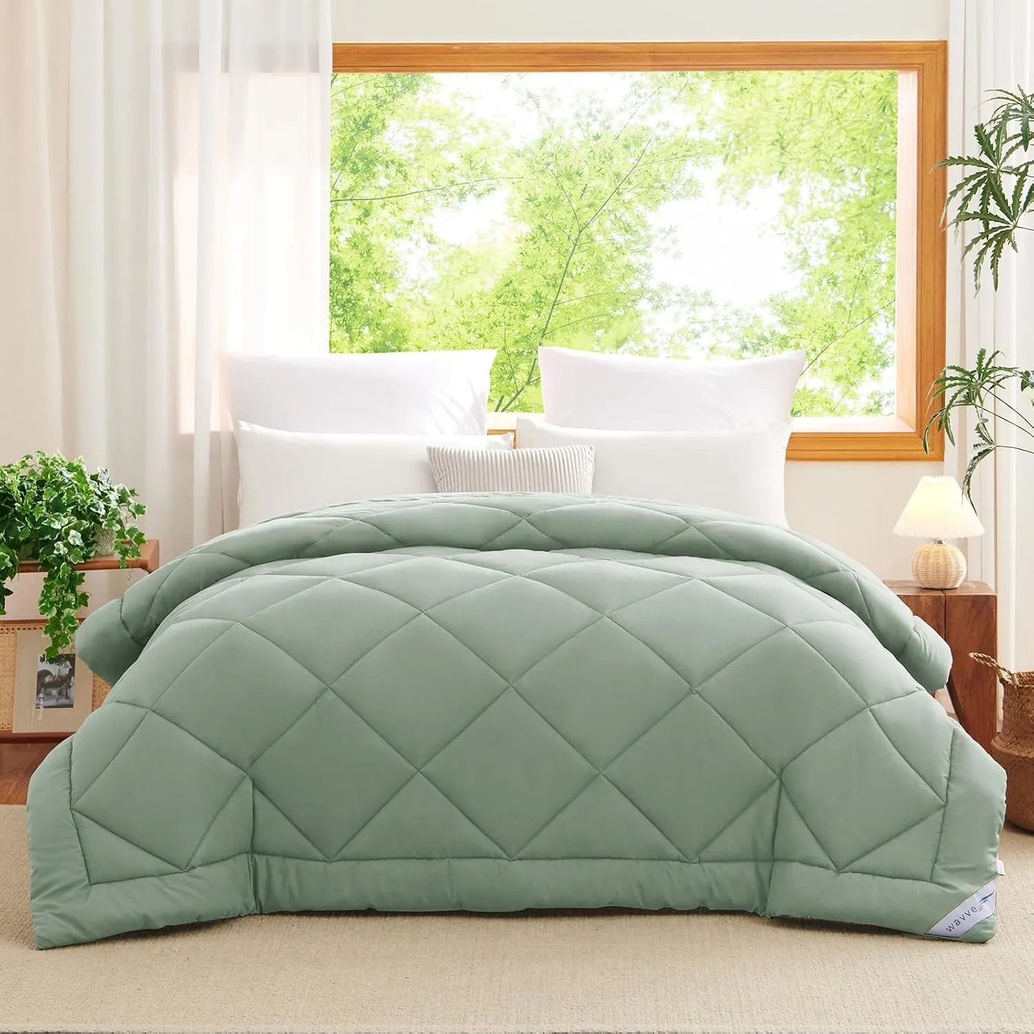 WAVVE Decke 200x220 Bettdecke 4 Jahreszeiten, Steppdecke 300gsm Mikrofaser 220x200 cm, Super Weiche Zudecke Schlafdecke…