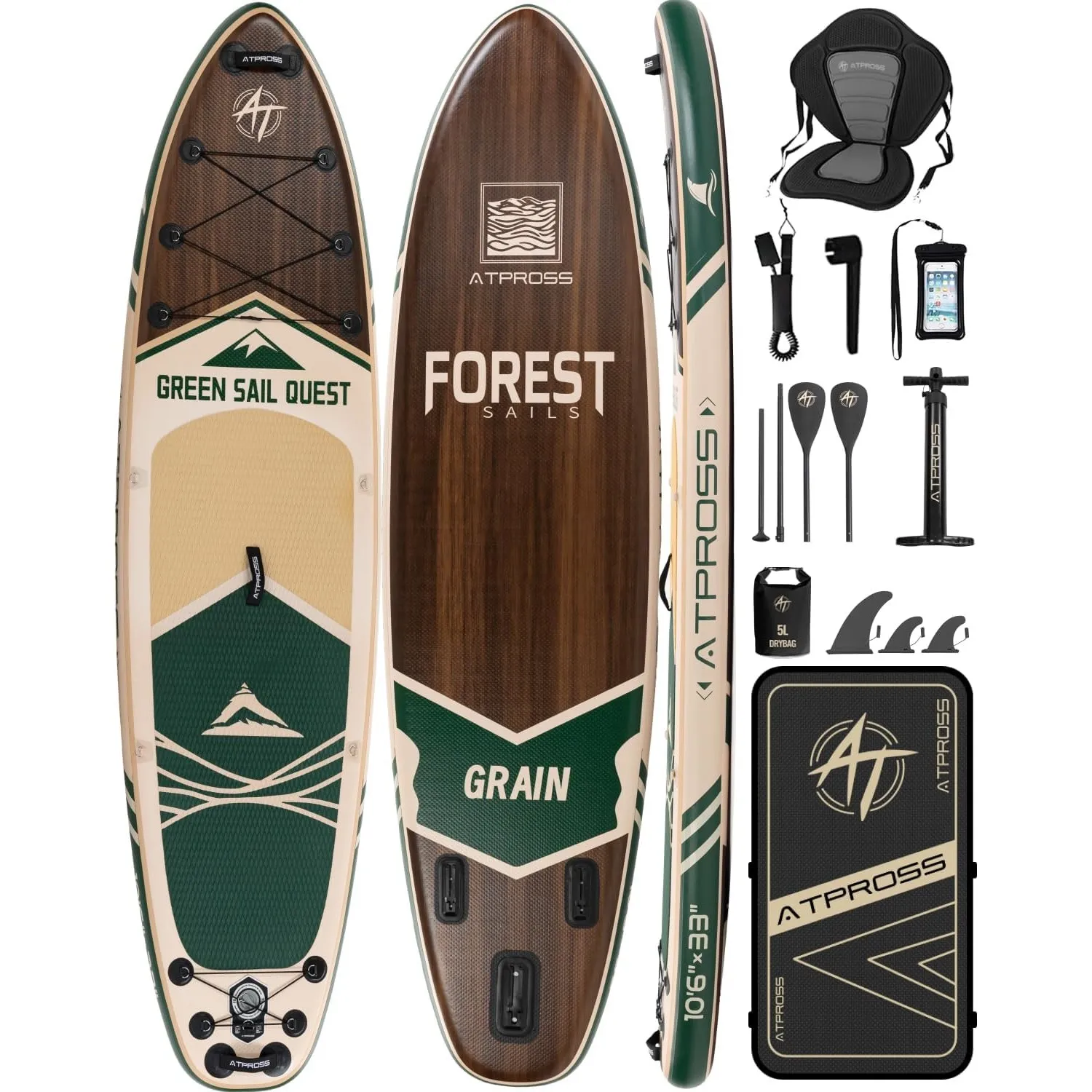 Stand Up Paddling Board mit Sitz & Zubehör Set, 320x84cm Extra Breit SUP Board für 2 Personen, 200kg Tragkraft, Rutschf…