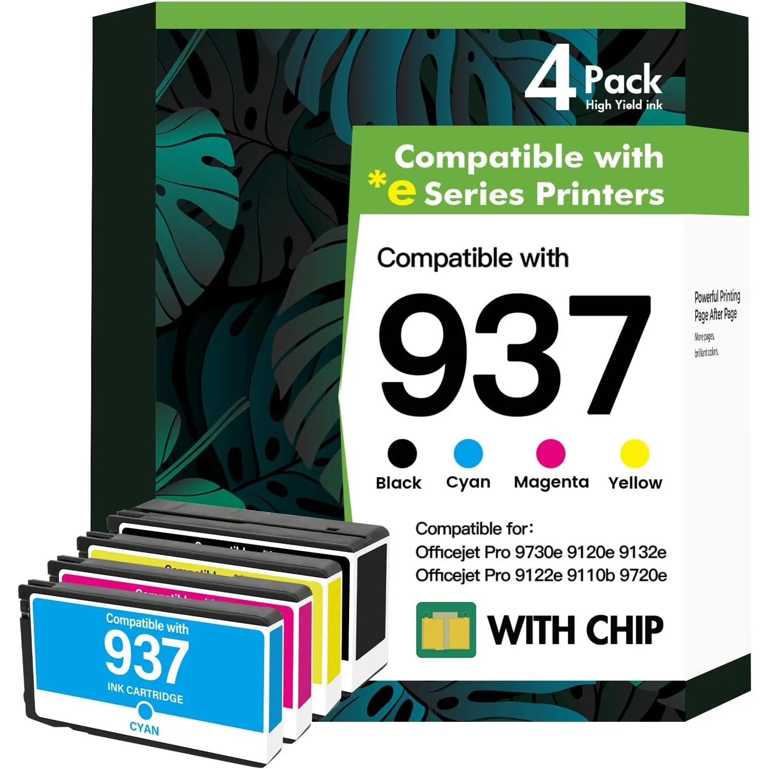 937 Duckerpatronen Multipack XL 9120e 9730e für HP 937 937e Tintenpatronen | Kompatibel für HP937 für HP OfficeJet Pro …