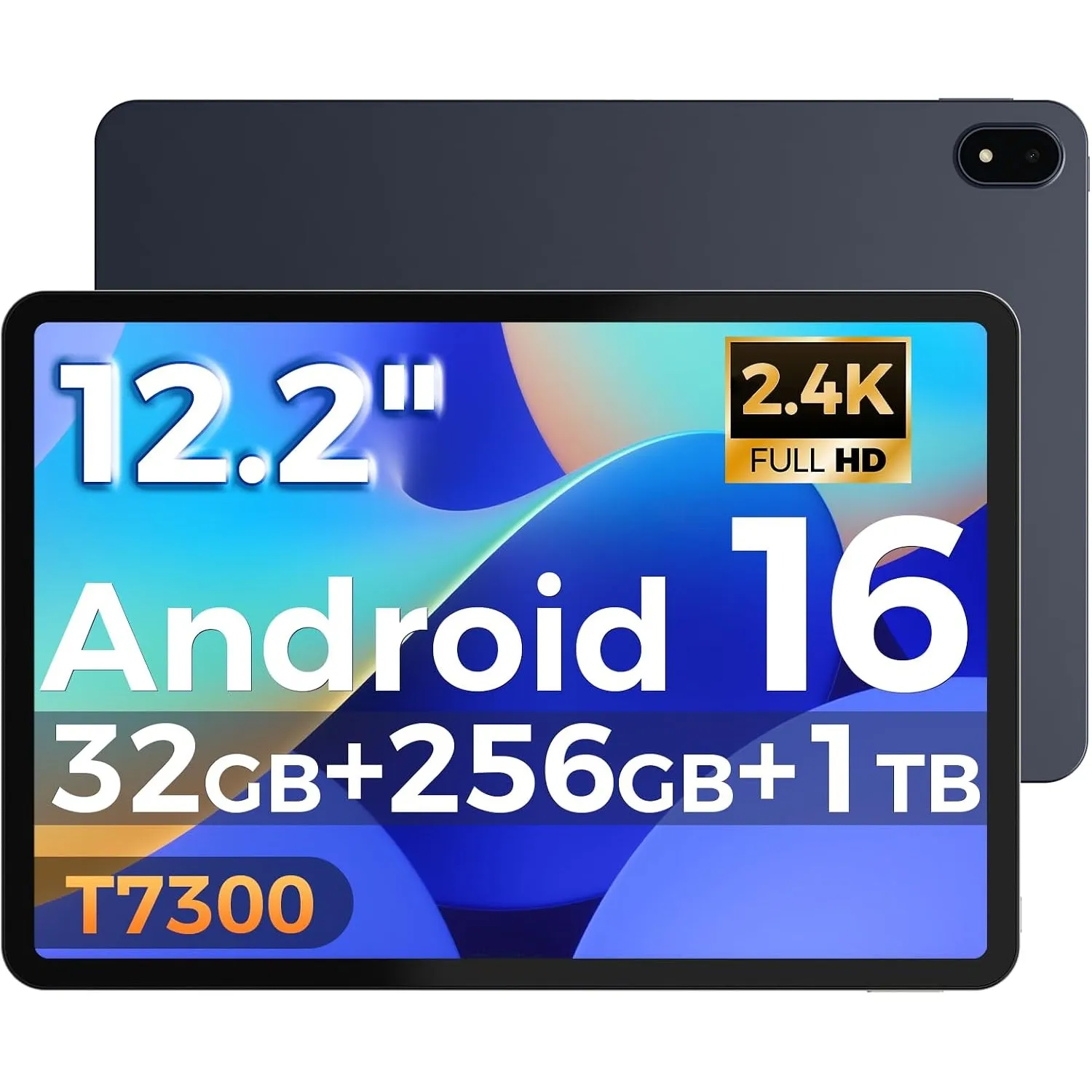 Tablet 12.2 Zoll Android 16 Tablets, 32GB RAM+256GB ROM, 2400*1600 IPS 10000mAh Tablet Octa-Core T7300, 5+16MP/Gemini A…