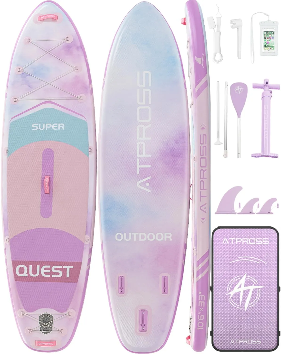 Stand Up Paddling Board, 320 cm Stand Up Paddle with Rich Accessories, SUP Board 200 kg Load Capacity with EVA Non-Slip…