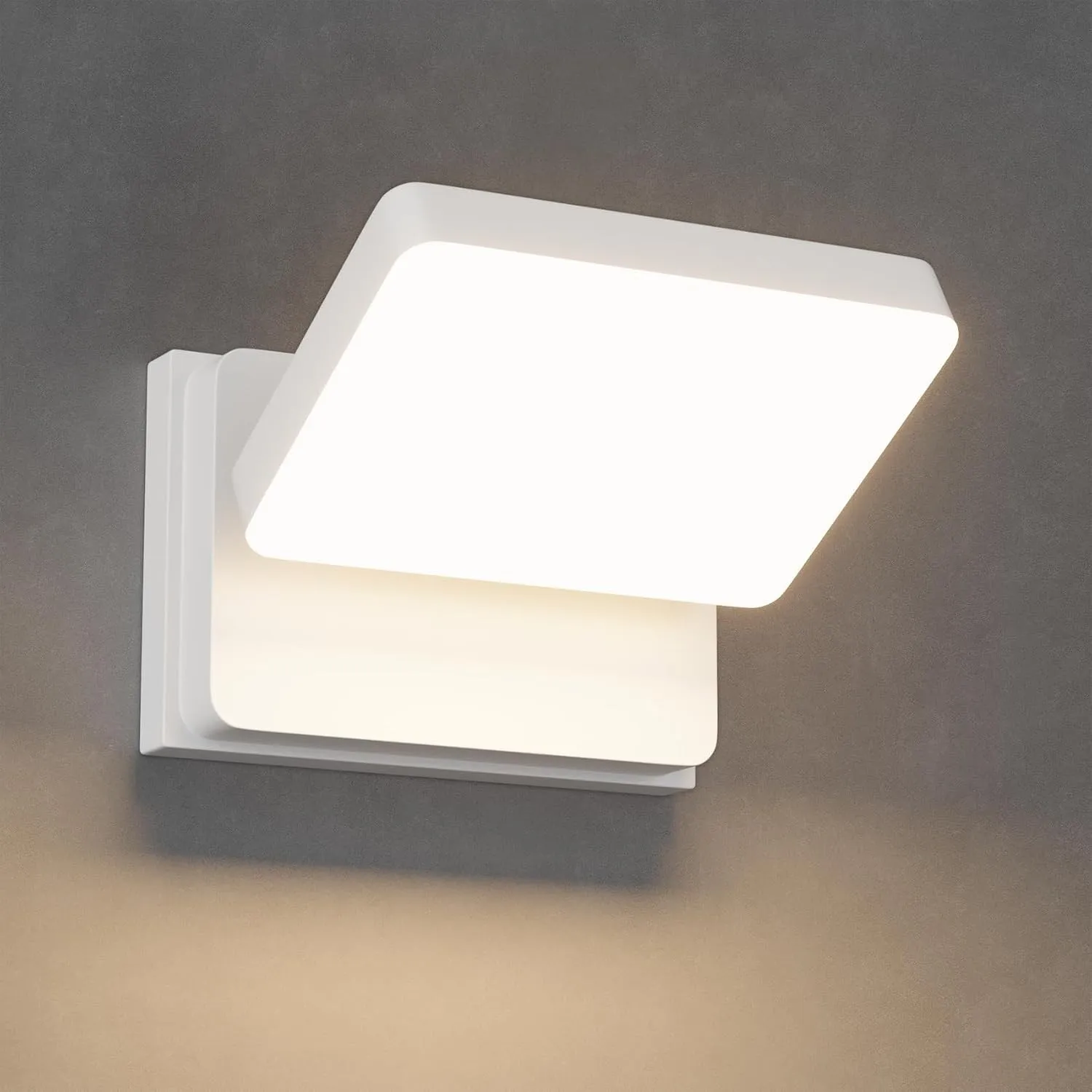 Klighten LED Außenwandleuchte 30W Schwenkbar,IP65 4500 Lumen 3000K Warmweiß Wandlampe für Balkon Garten Garage Eingang …