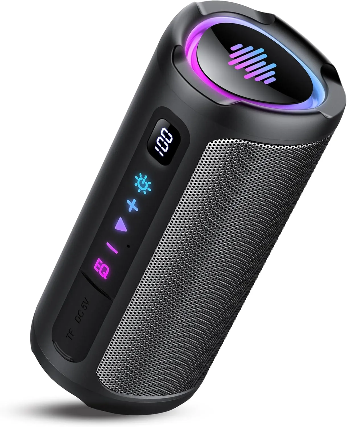 aowoka Bluetooth Lautsprecher mit Licht, 20W tragbare Musikbox, verbesserter Bass, LED-Anzeige, 20 Std. Akku, Bluetooth…