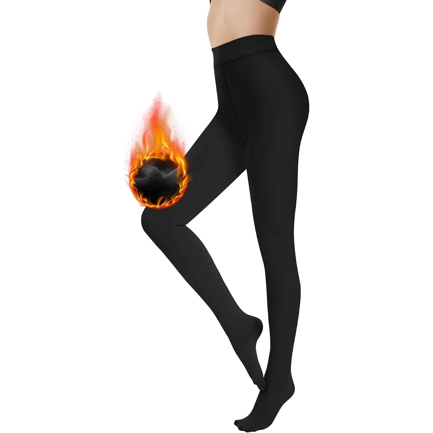 AMIYOYO Thermo Strumpfhose Damen Winter Gefüttert mit Fleece High Waist