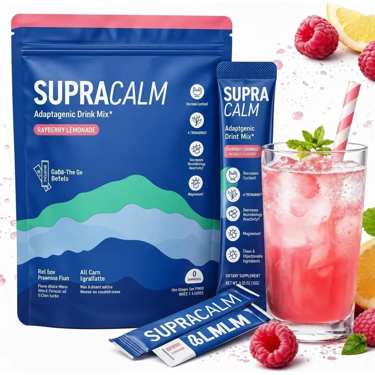 Jello Cortisol Cocktail Pulver – 20 Stück, Cortisol senken Pulver zum Abnehmen, Supercalm Formel für Stressreduktion, b…