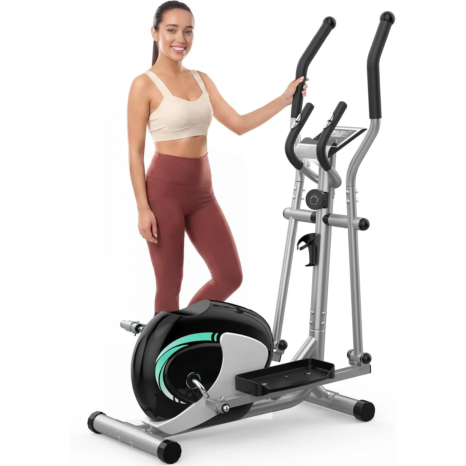 Dripex Crosstrainer, Ellipsentrainer für Zuhause mit 16 Widerstandsstufen, leiser und sanfter magnetischer Crosstrainer…