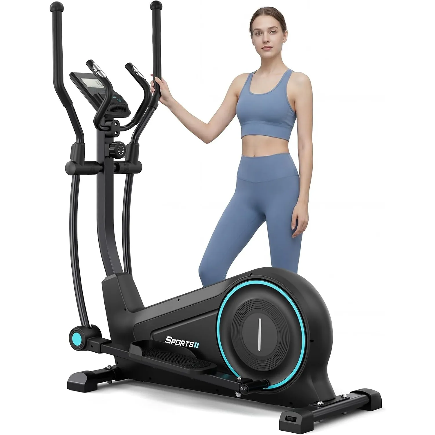 Dripex Crosstrainer für Zuhause, Magnetischer Ellipsentrainer mit 8 kg Schwungrad, leiser und laufruhiger Ellipsentrain…