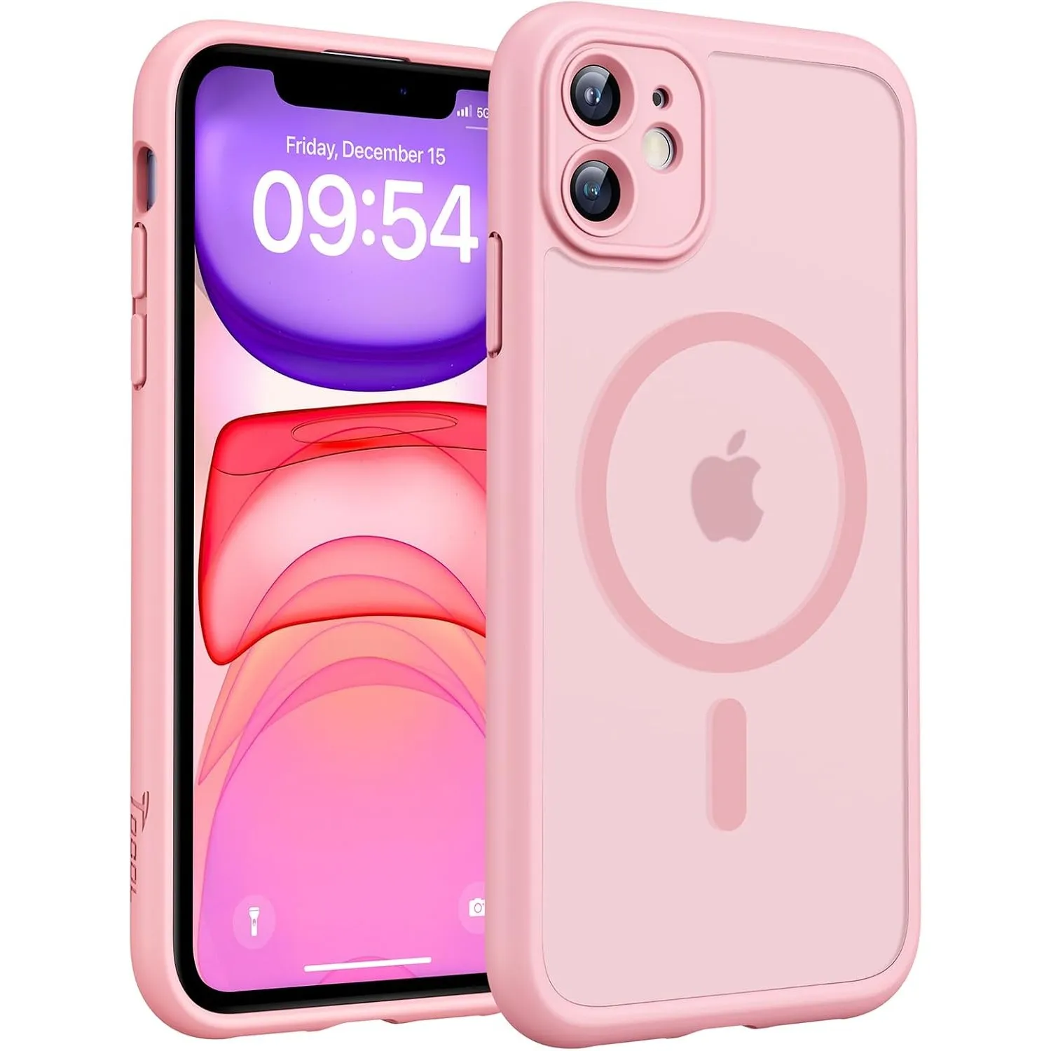 TOCOL für iPhone 11 Hülle, Kompatibel mit MagSafe, Hellrosa