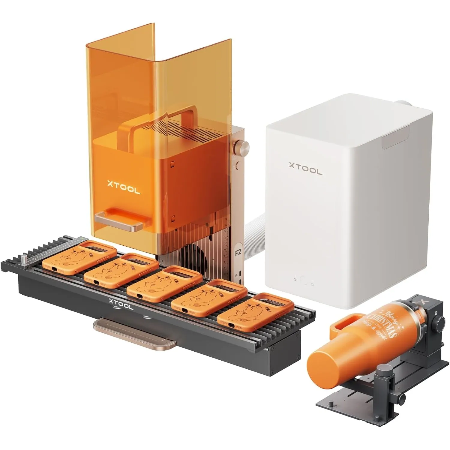 xTool F2 Dual Laser Graviermaschine Deluxe Set, All-in-One für Kleinserien