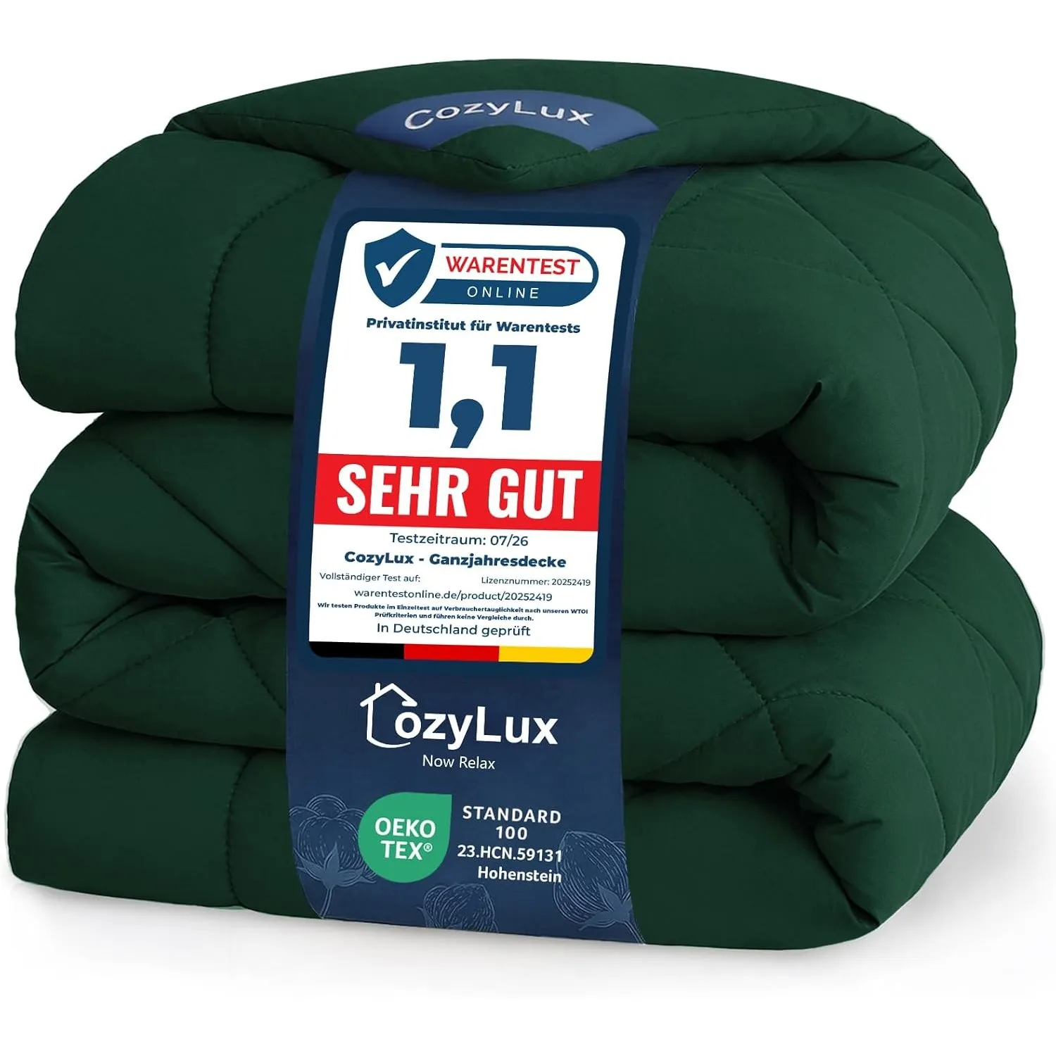 CozyLux Bettdecke 135x200 cm Smaragdgrün für 4 Jahreszeiten