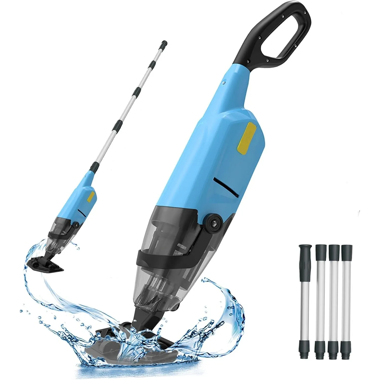 Poolsauger Akku, Kabelloser Poolreiniger mit 90 Min Laufzeit, Pool-Staubsauger, 4088 L/h Starke Saugkraft, Schnelle Sch…