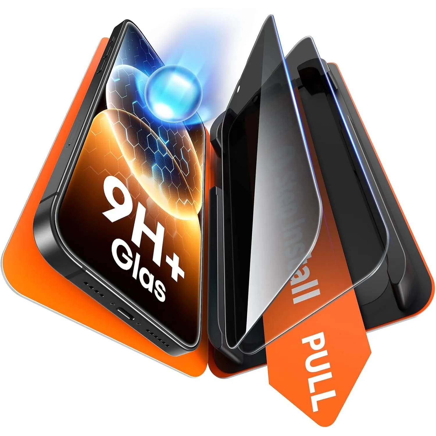 TAURI für iPhone 14 Sichtschutz 6,1 Zoll - 2 Stück