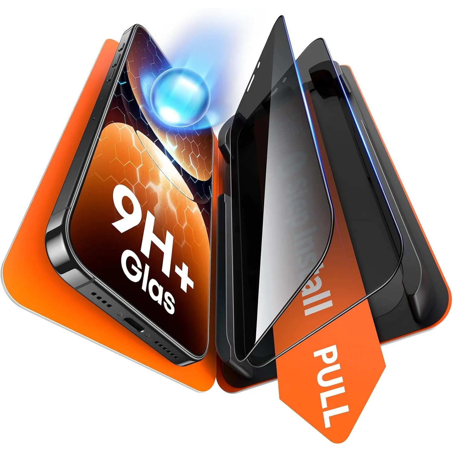 TAURI für iPhone 16 Plus / 15 Plus Sichtschutz 6,7 Zoll - 2 Stück