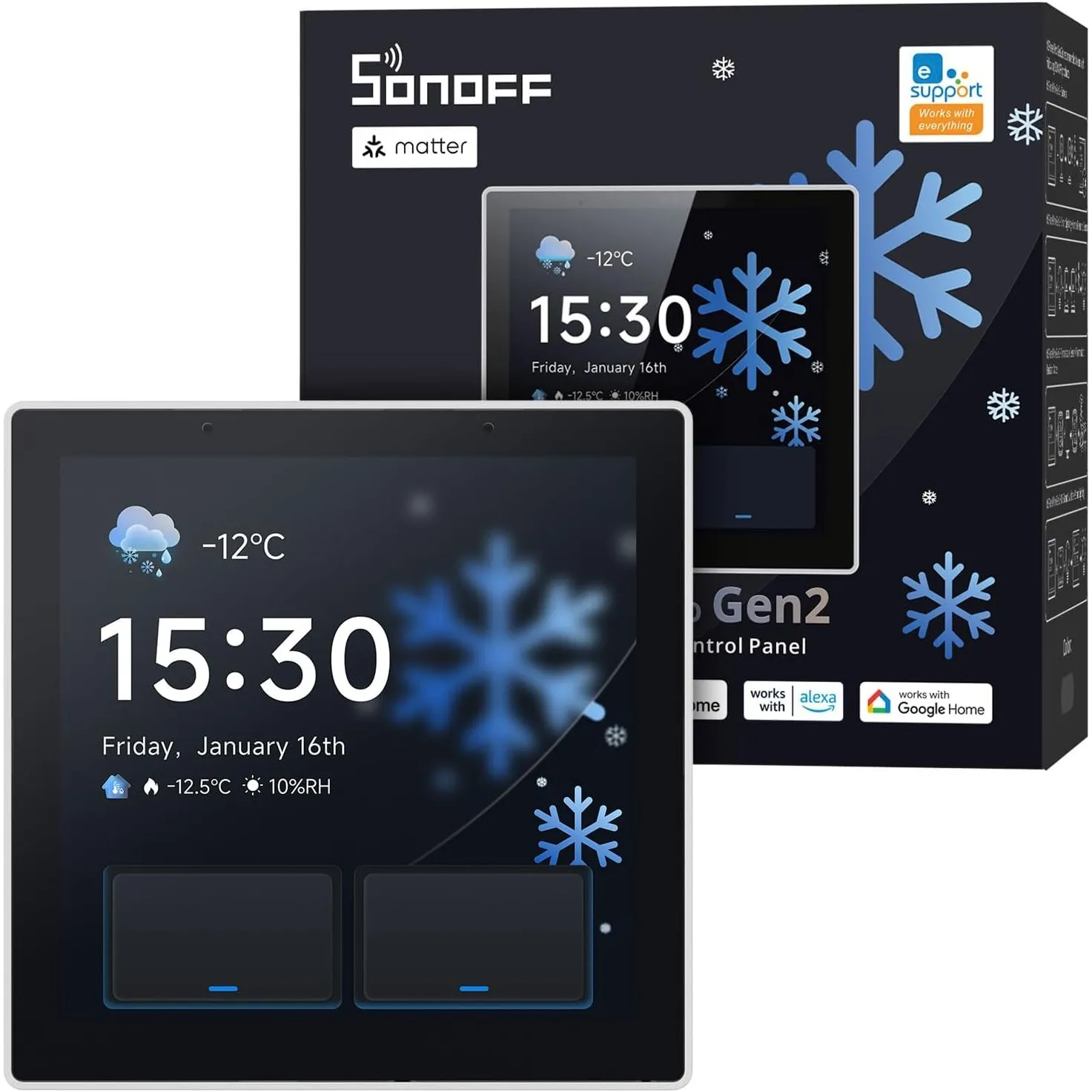 SONOFF NSPanel Pro Gen2 Smart Home Bedienfeld mit Relais | Zigbee & Matter Gateway, Thermostat, Sicherheitsalarm, kompa…