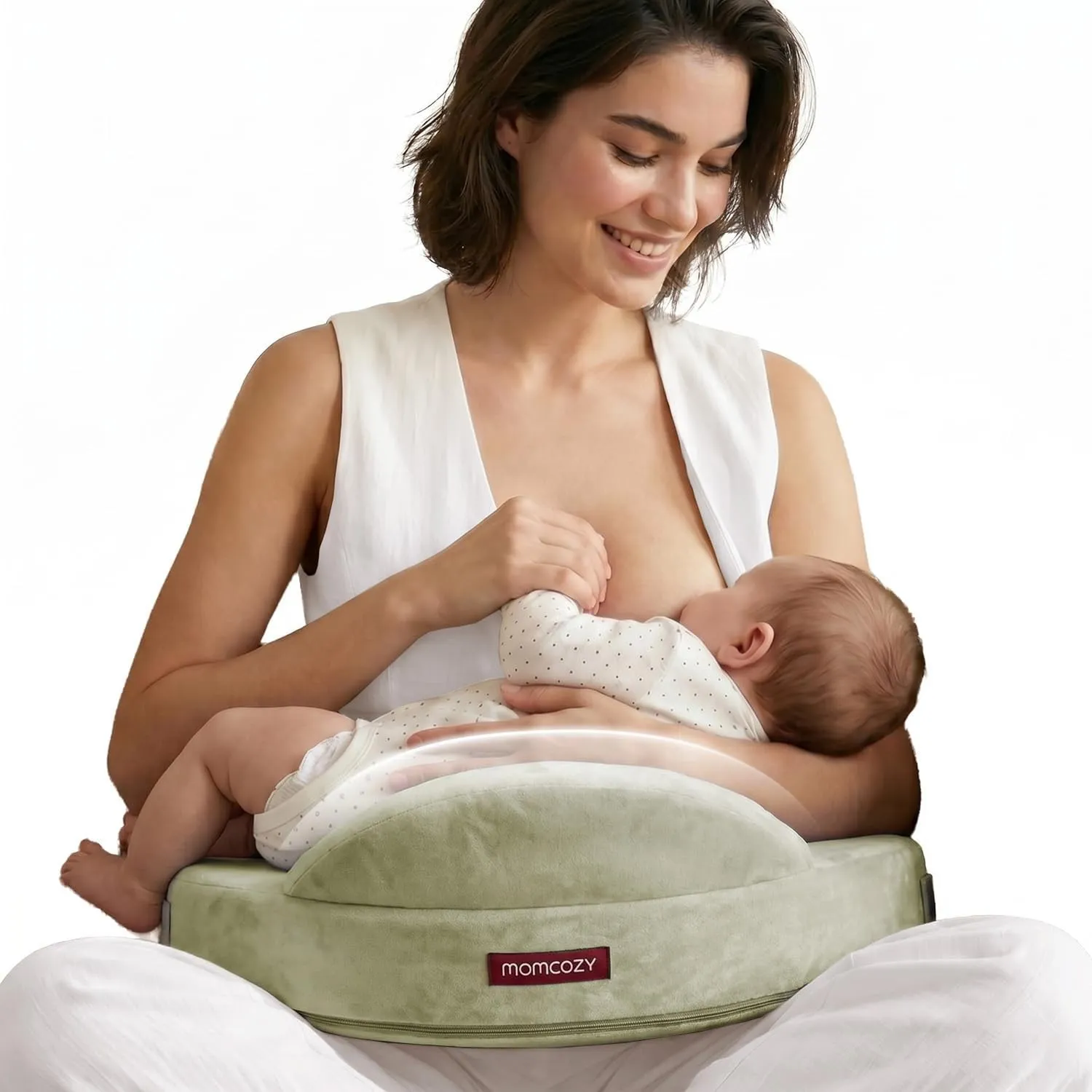 Momcozy Stillkissen mit Sicherheitsstütze – Fester und federnder Memory-Schaum – Stabile, ergonomische Unterstützung un…
