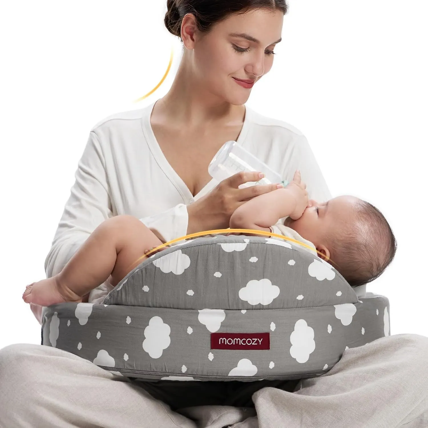 Momcozy Stillkissen mit Sicherheitsstütze – Fester und federnder Memory-Schaum – Stabile, ergonomische Unterstützung un…