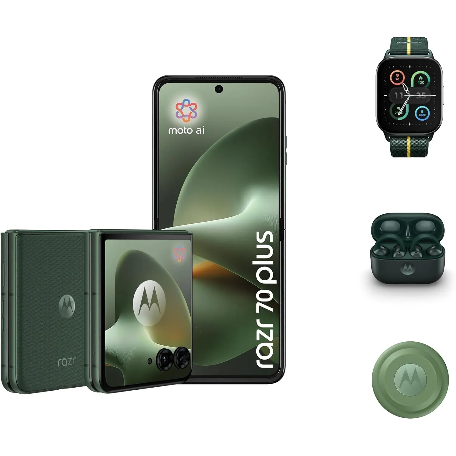 Motorola razr 70 plus Smartphone 50-MP-Kamera 12-512 GB dunkelgrün