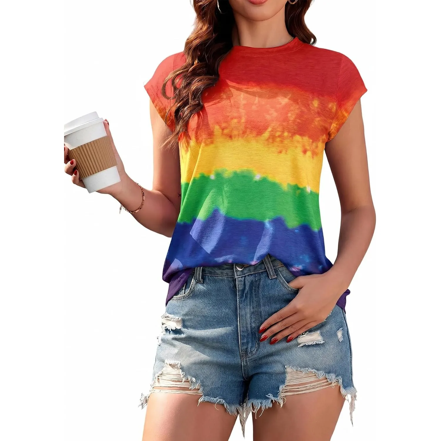 SENBATU Tshirt Damen Tops Sommer Rundhals Oberteile Damen Elegant Basic Bluse Kurzarm Tank Top Business Outfit Casual