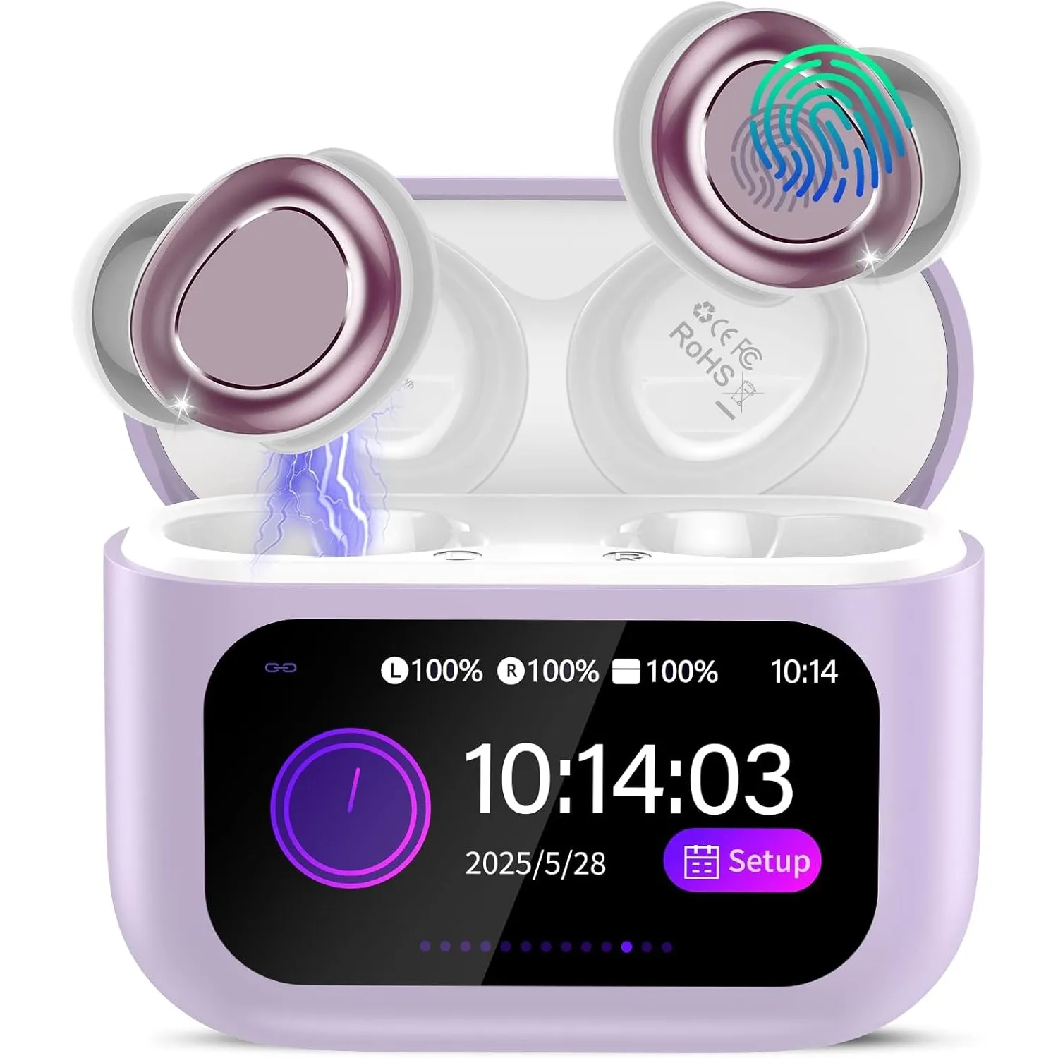 ZYHKON Bluetooth Kopfhörer, Bluetooth 5.4 Schlafkopfhörer In Ear mit Touchscreen, 48H Spielzeit Mini Kopfhörer mit HiFi…