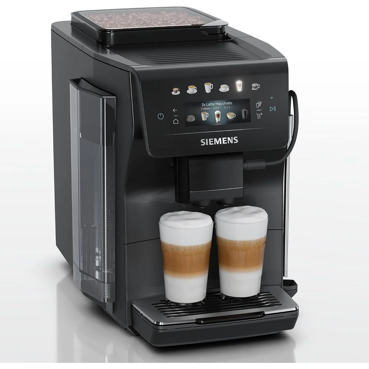Siemens Kaffeevollautomat EQ600 iAroma, TP601E09, schwarz, >40 Getränke
