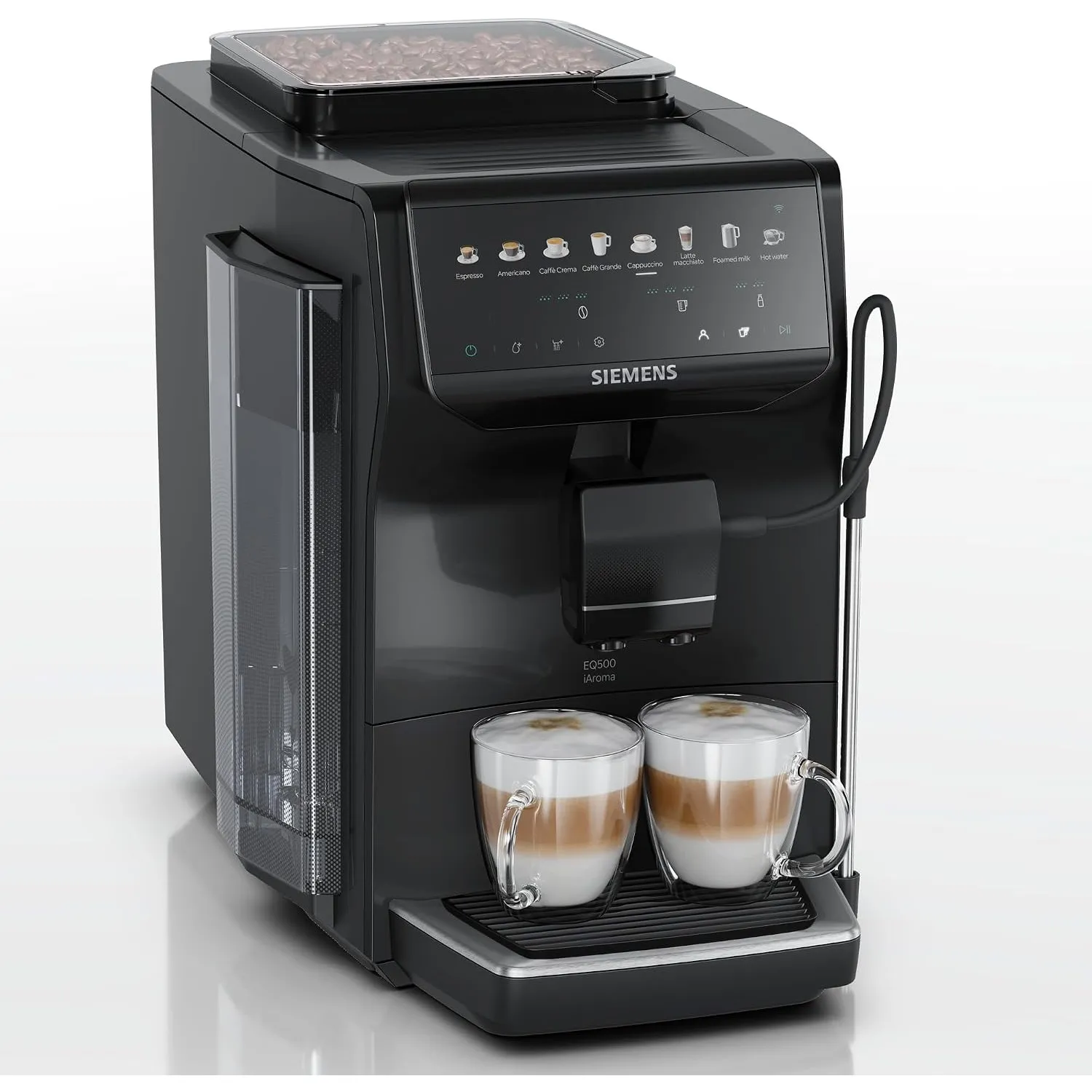 Siemens Kaffeevollautomat EQ500 iAroma, TP553E19, schwarz, >40 Getränke