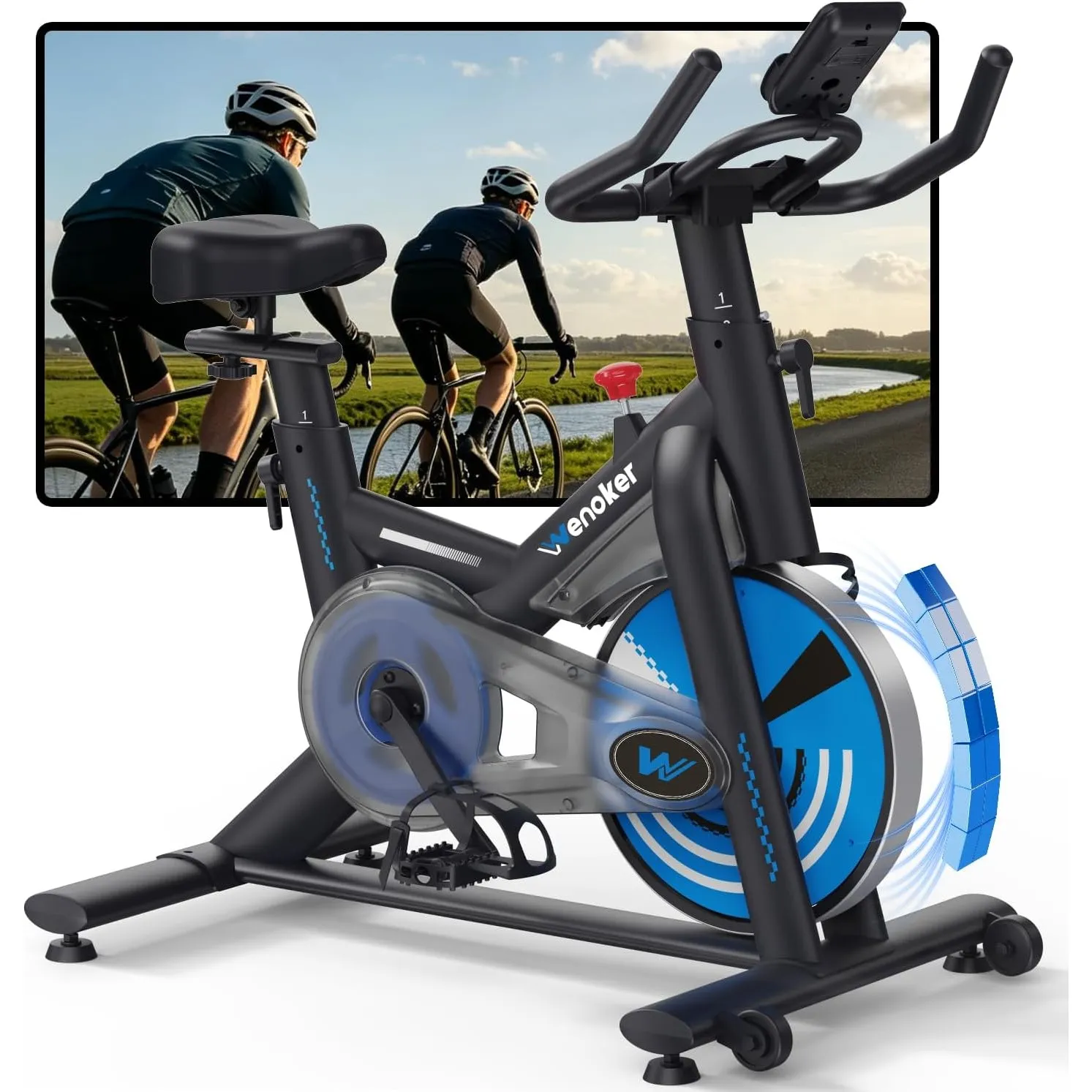 WENOKER Leiser Heimtrainer Fahrrad, Ergometer bis 160 kg