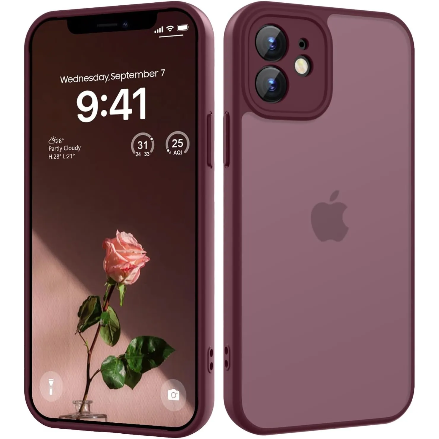 HGH für iPhone 11 Hülle, Dunkel Rot