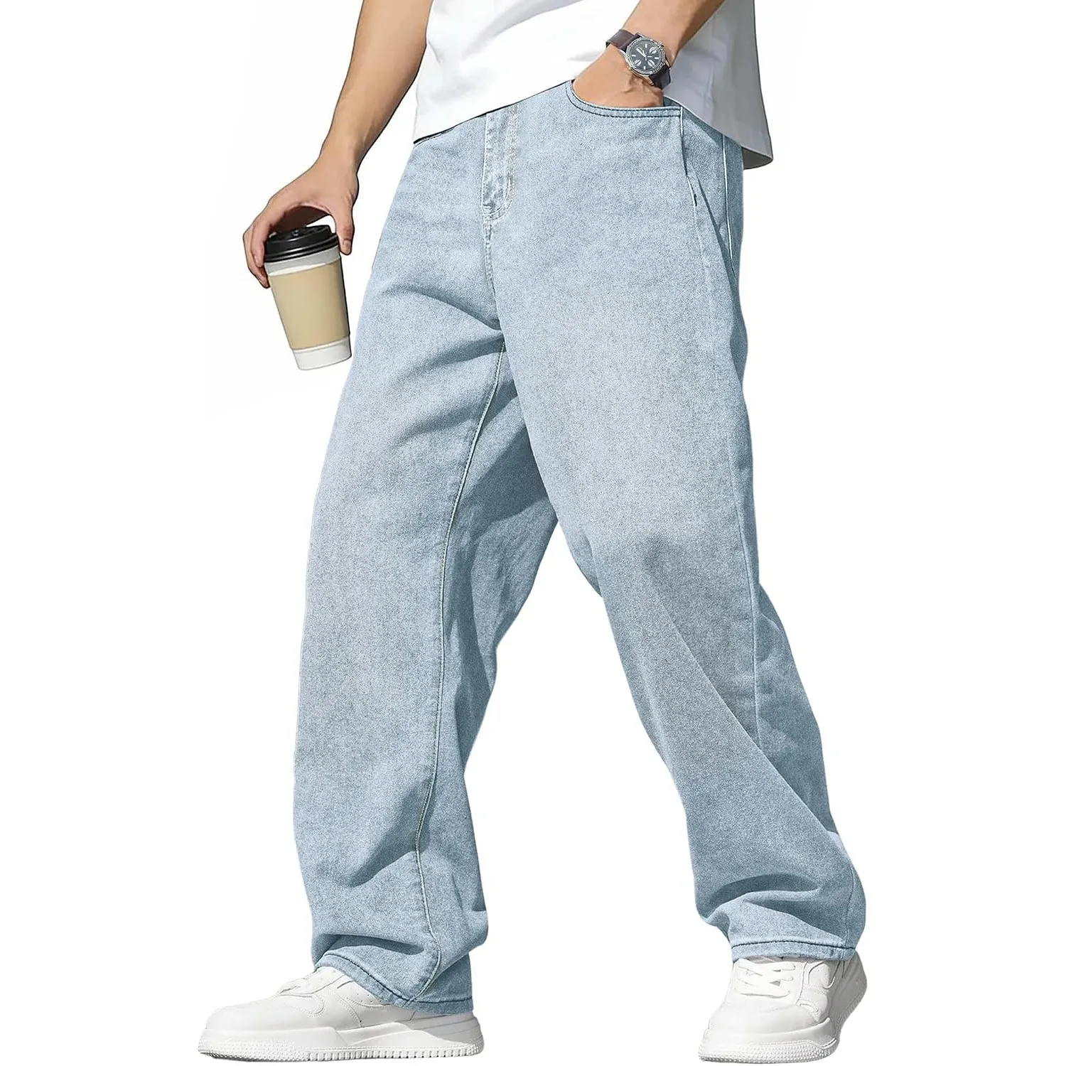 JMIERR Jeans Herren Baggy Stretch Y2K Denim Hose