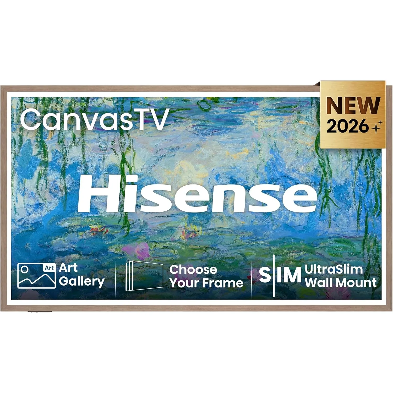 Hisense 55S7DS Canvas TV, 55 Zoll, 4K QLED, Kunst-Galerie, Hi-Matte Display, UltraSlim Wandhalterung, Dolby Vision IQ, …